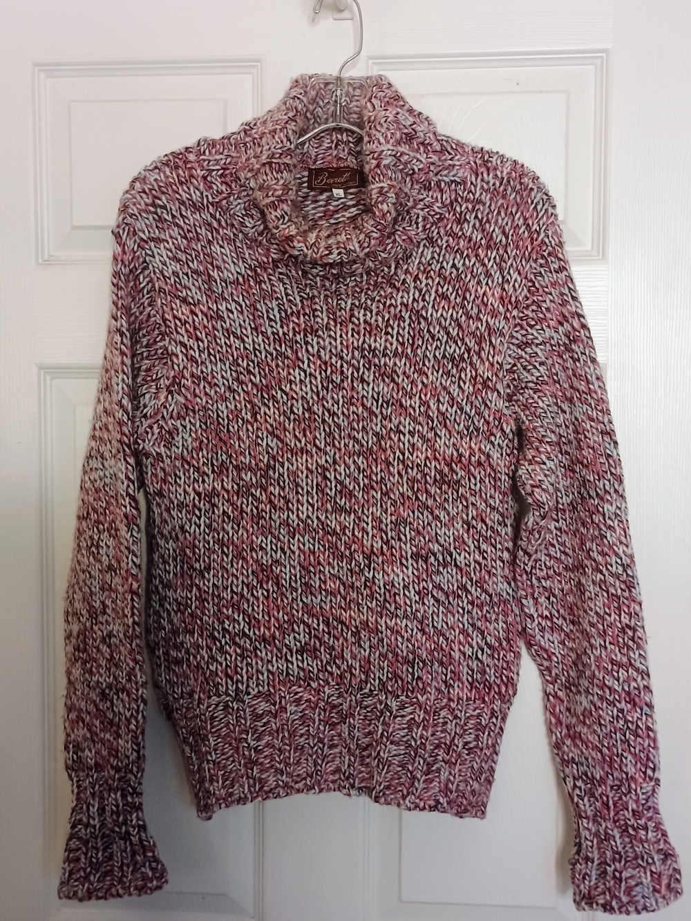 EUC Berretti Knit Marled Multi Color Turtleneck Sweater Made in Italy Size XL